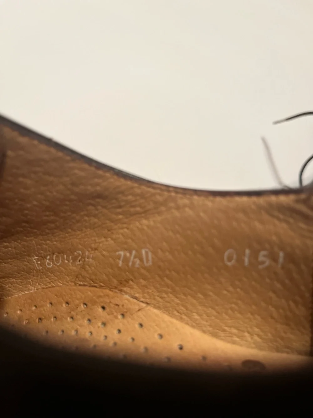 Men's LEATHER CLASSICS Brown Leather Cap-Toe Derby Lace-Ups 7.5D